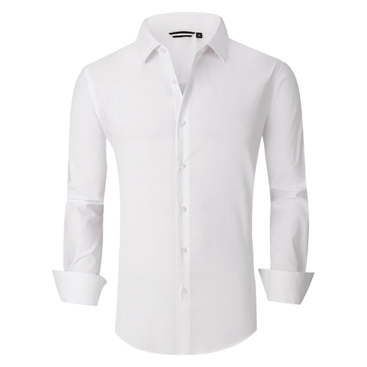Tailored Fit Men's Long Sleeve Dress Shirt | Wrinkle-Resistant Corporate Uniform (50+ Pieces)