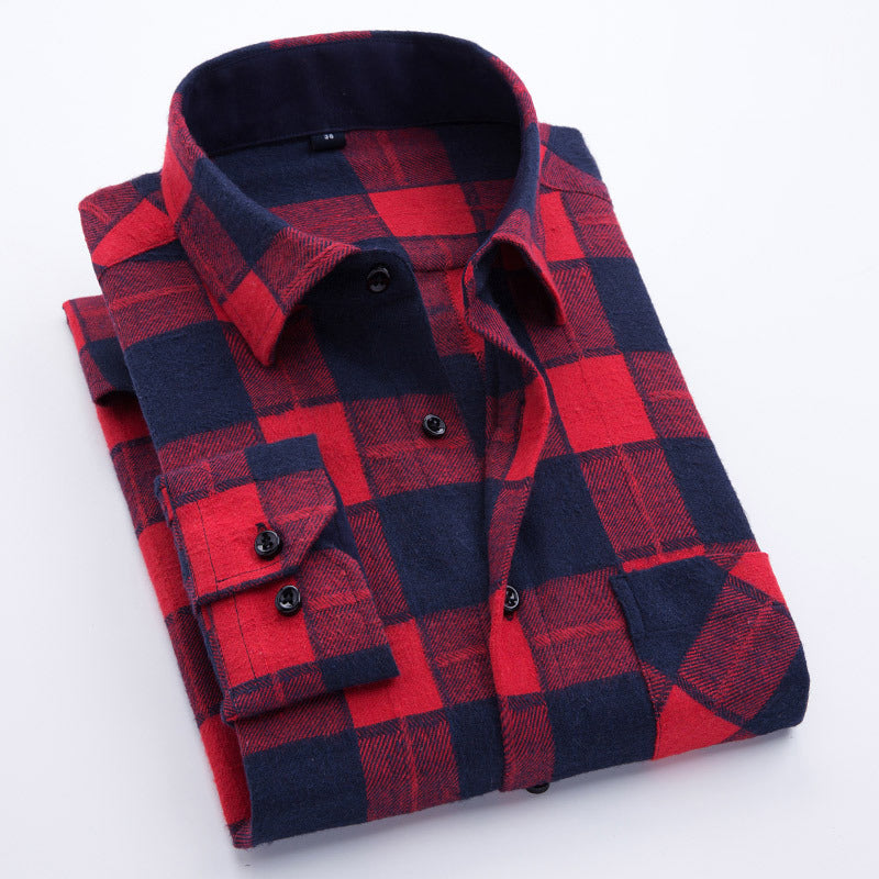 Blue Black Plaid Flannel Shirt | Embroiderable Corporate Uniforms, Thermal Soft Fabric