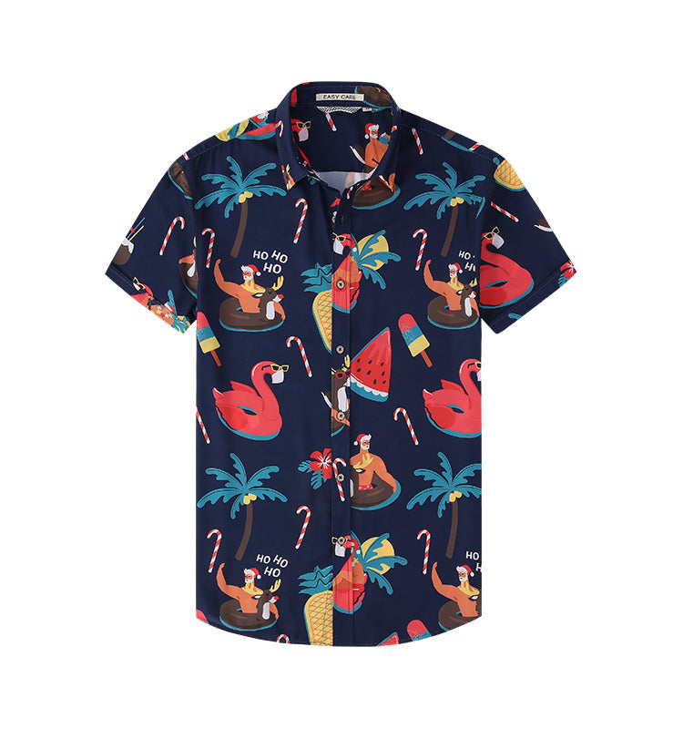 Customizable Aloha Shirts | Bright Print Polo for Team Events (MOQ 50) Breathable Fabric