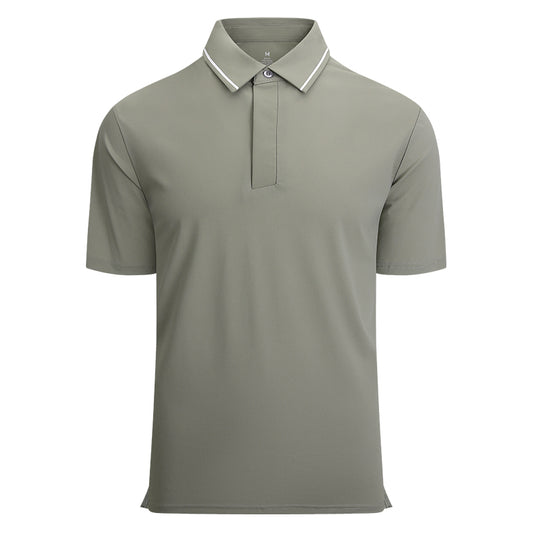 Custom Logo Grey Polo Shirts | Breathable Cotton Blend Corporate Uniforms (MOQ 30)