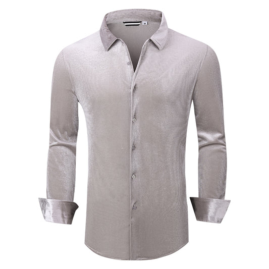 Men's Slim Fit Business Shirt | Wrinkle-Resistant Corporate Wear with Embroidered Logo