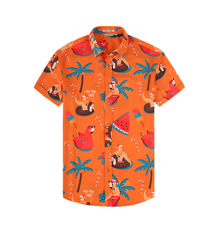 Customizable Aloha Shirts | Bright Print Polo for Team Events (MOQ 50) Breathable Fabric