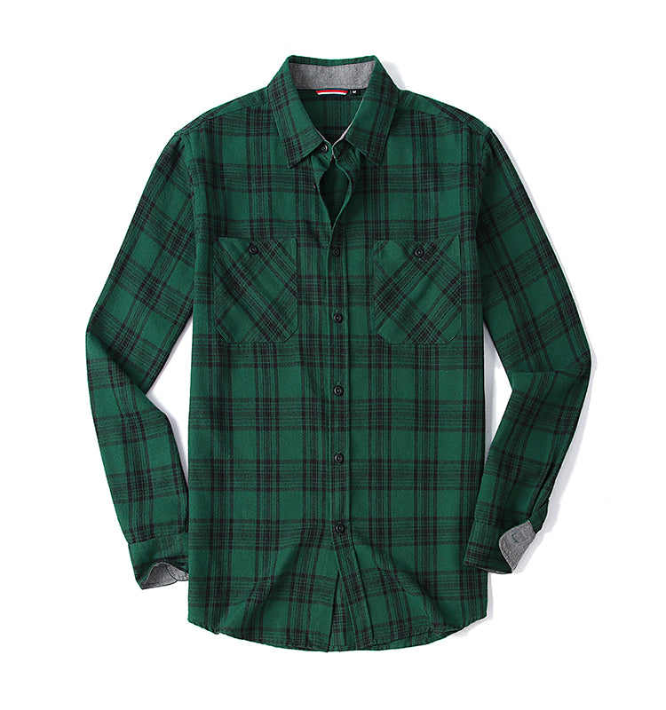 Breathable Cotton Check Shirt | Custom Logo Purple Plaid Corporate Uniforms (MOQ 50)