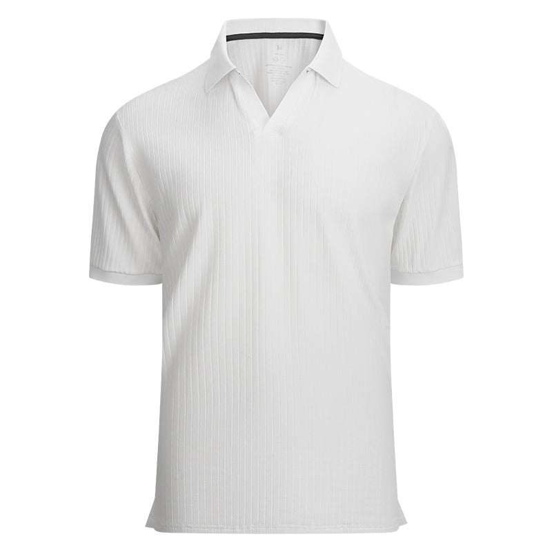 Custom Logo Men's Polo Shirt | Olive Green Striped Business Casual Wear - Team Uniforms, Moisture-Wicking Fabric