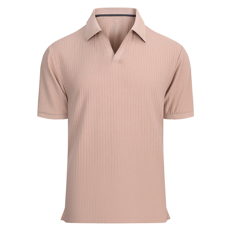 Custom Logo Men's Polo Shirt | Olive Green Striped Business Casual Wear - Team Uniforms, Moisture-Wicking Fabric