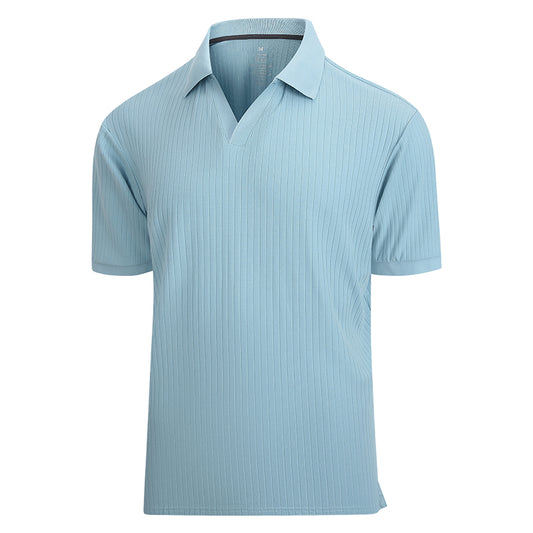 Men's Short Sleeve Polo Shirt - Corporate Custom Logo Embroidery | Piqué Texture, Moisture-Wicking, Bulk Orders (MOQ 50)