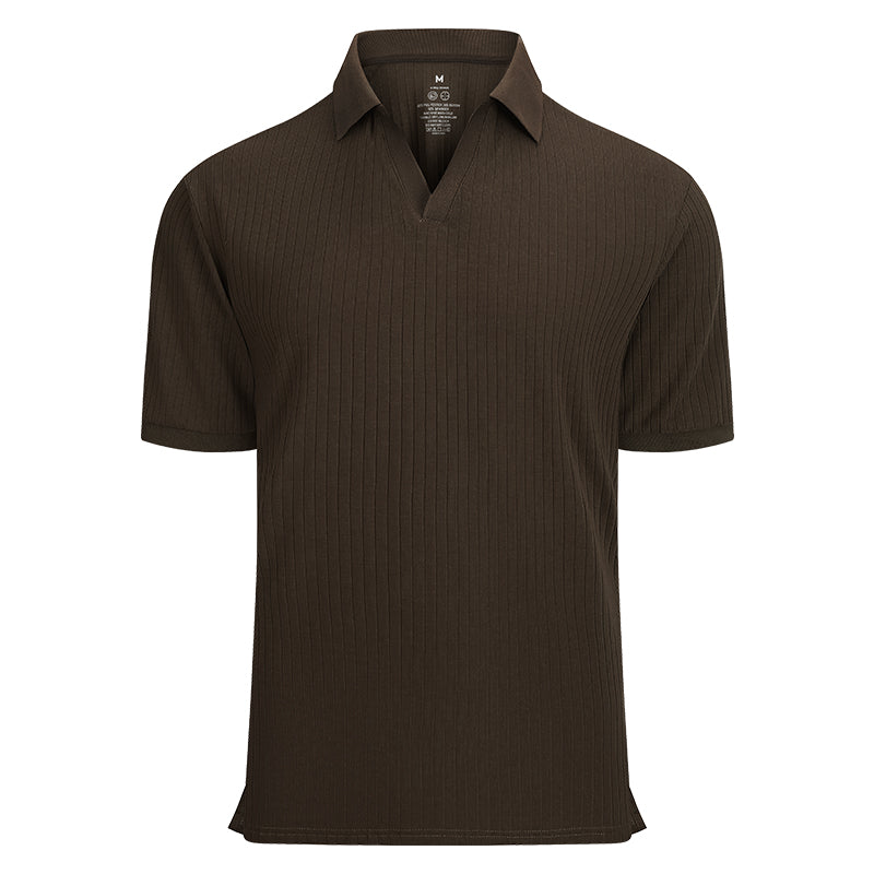 Custom Logo Men's Polo Shirt | Olive Green Striped Business Casual Wear - Team Uniforms, Moisture-Wicking Fabric