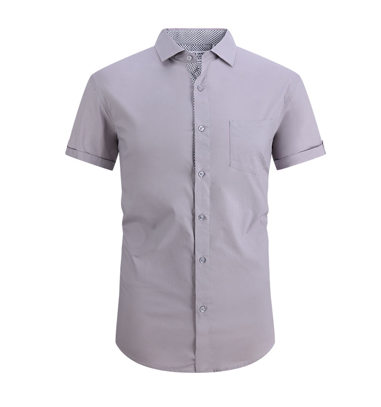 OEM/ODM camisas hombre 100% Cotton Slim Fit Fashion Button Men's Short Sleeve Shirt Business Formal Shirt Men's