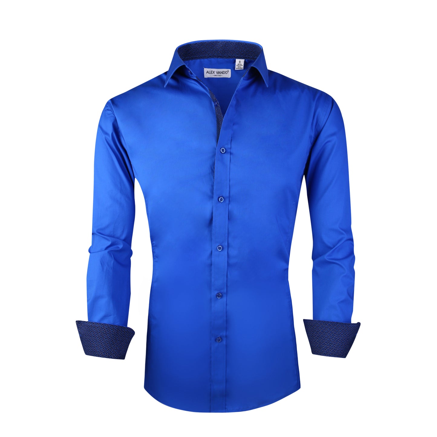 Warhorse Clothing Men's Cotton Elastic Cut Formal Shirt Black European and American Men's Clothing