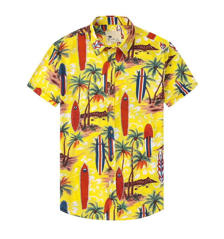 Customizable Aloha Shirts | Bright Print Polo for Team Events (MOQ 50) Breathable Fabric