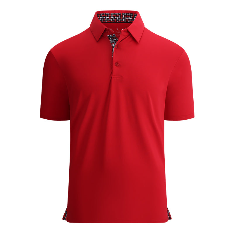 OEM/ODM camisas polo Summer short sleeve breathable men's mesh sleeve polo shirt golf clothing polyester sportswear