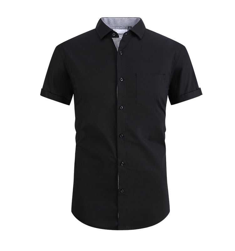 OEM/ODM camisas hombre 100% Cotton Slim Fit Fashion Button Men's Short Sleeve Shirt Business Formal Shirt Men's