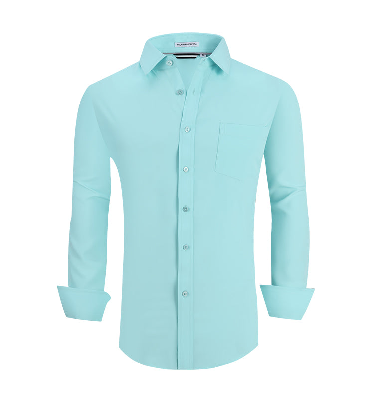 OEM/ODM camisas hombre European and American men's full polyester men's formal shirt customization
