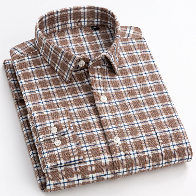 Breathable Cotton Check Shirt | Custom Logo Purple Plaid Corporate Uniforms (MOQ 50)