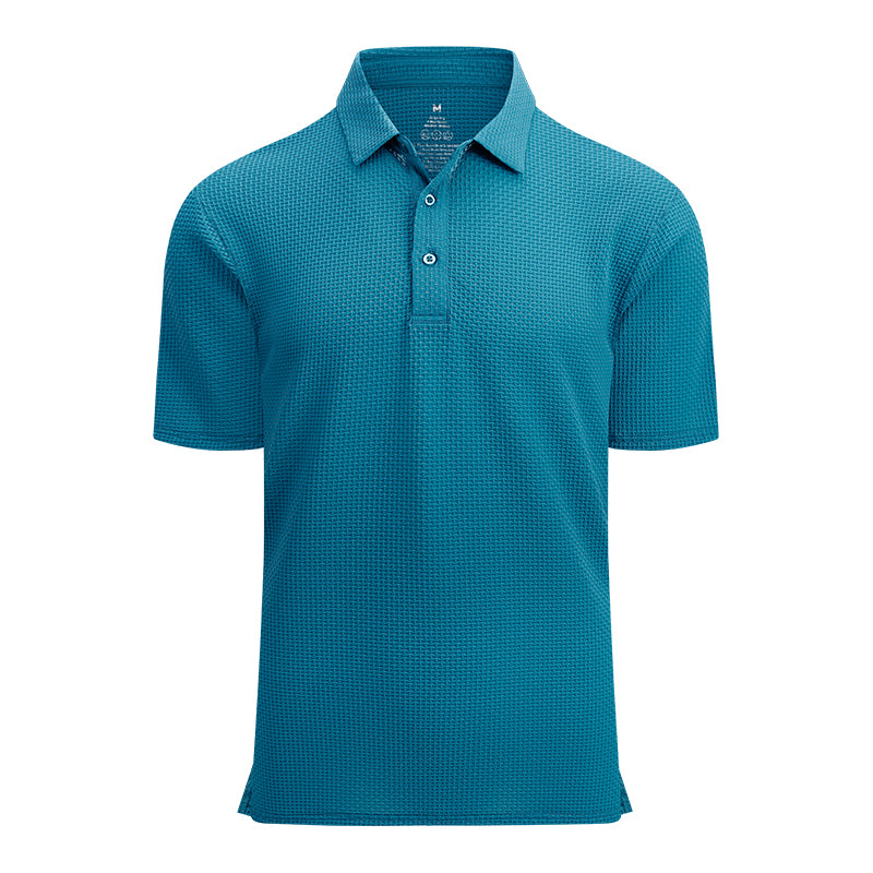 OEM/ODM camisas polo 2023 Popular European and American Men's Summer Short-Sleeved Men's Golf Wear Mesh Sleeve Sports Polo Shirt