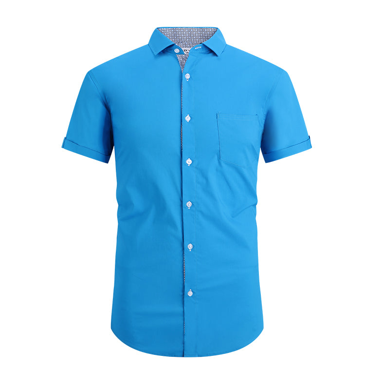 OEM/ODM camisas hombre 100% Cotton Slim Fit Fashion Button Men's Short Sleeve Shirt Business Formal Shirt Men's