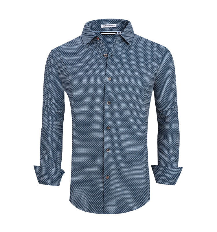 Warhorse clothing men's plaid print casual long-sleeved shirt dark green European and American men's clothing wholesale customization