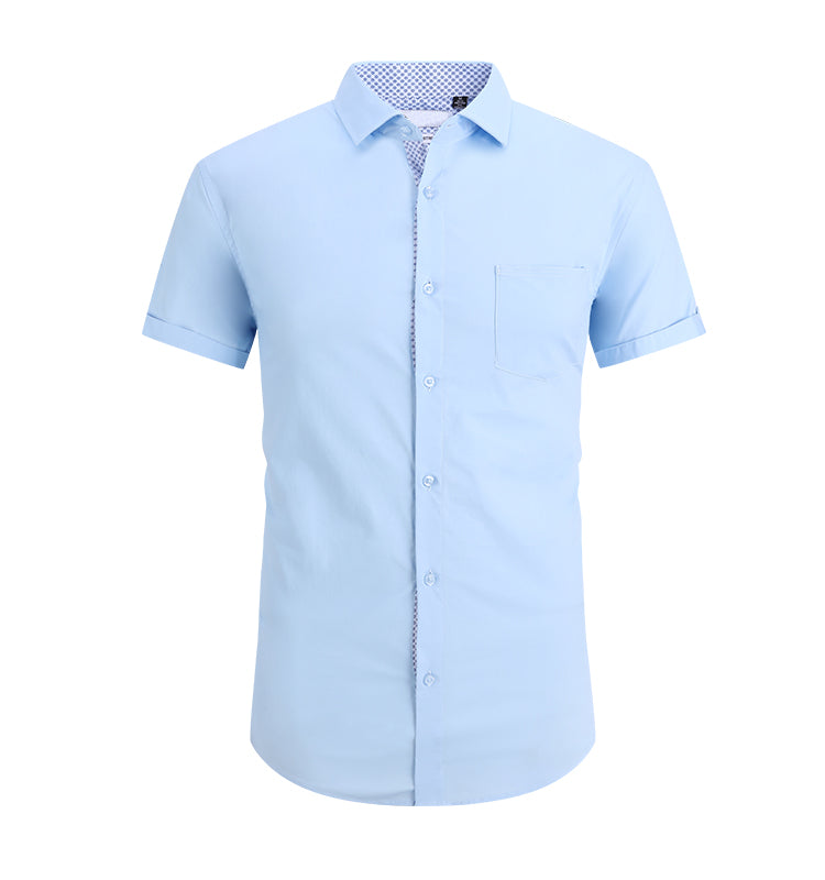 OEM/ODM camisas hombre 100% Cotton Slim Fit Fashion Button Men's Short Sleeve Shirt Business Formal Shirt Men's