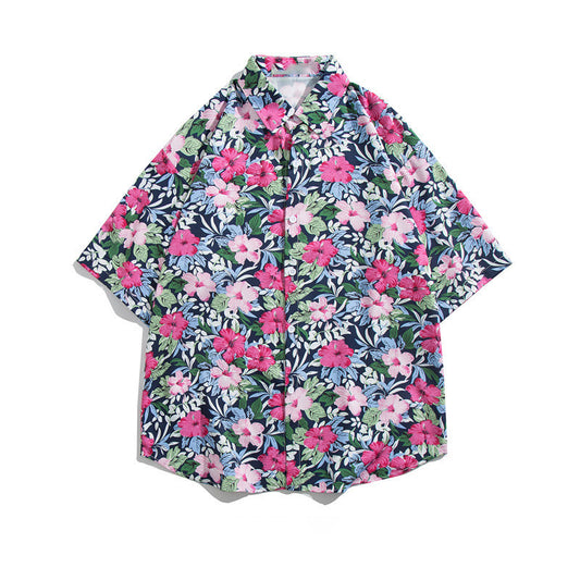 Retro Hong Kong Style Hawaiian Shirt | Custom Logo Teamwear, Breathable Polyester