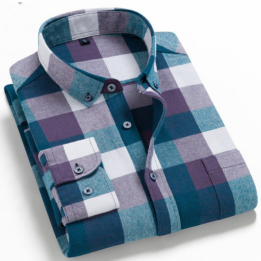 Customizable Plaid Dress Shirts for Teams | Wrinkle-Resistant Oxford Cotton | Corporate Uniform & Gift