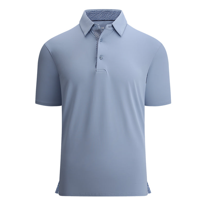 OEM/ODM camisas polo Summer short sleeve breathable men's mesh sleeve polo shirt golf clothing polyester sportswear