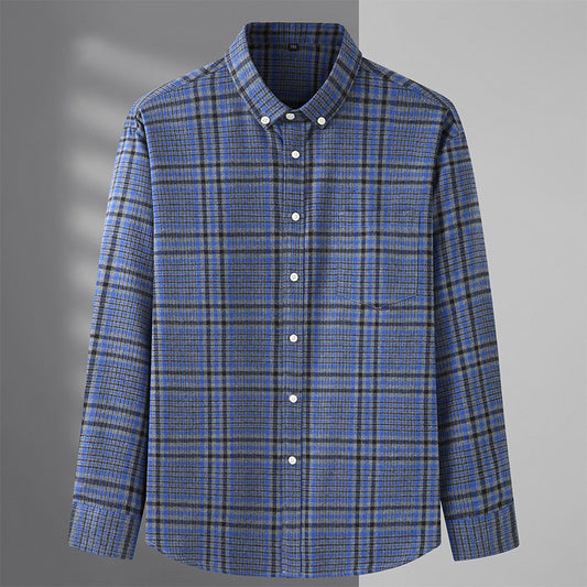 Men's Striped Business Shirt Custom Logo | Wrinkle-Resistant Oxford Corporate Uniforms 50+ Color Options
