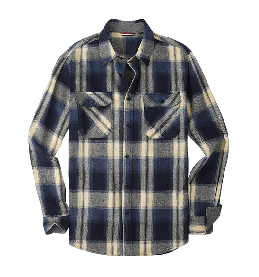 Men's Custom Logo Flannel Shirt | Brushed Warm Lining Bulk Order for Corporate Teams & Promotions