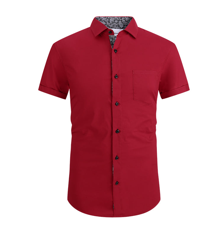 OEM/ODM camisas hombre 100% Cotton Slim Fit Fashion Button Men's Short Sleeve Shirt Business Formal Shirt Men's