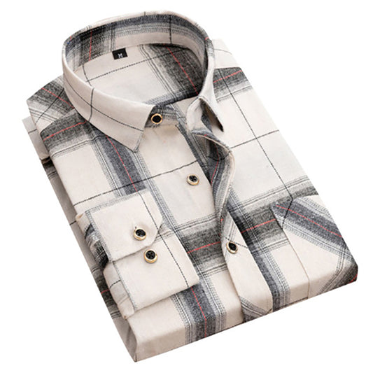 Custom-Logo Checkered Dress Shirt | Embroidered Team Uniforms in Cotton-Blend (MOQ 30)