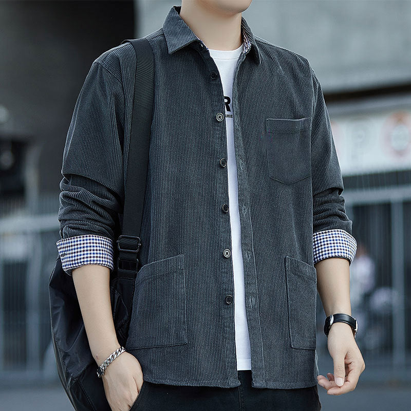 WARHORSE Men's Shirts corduroy shirt men custom shirt corduroy shirt fabric