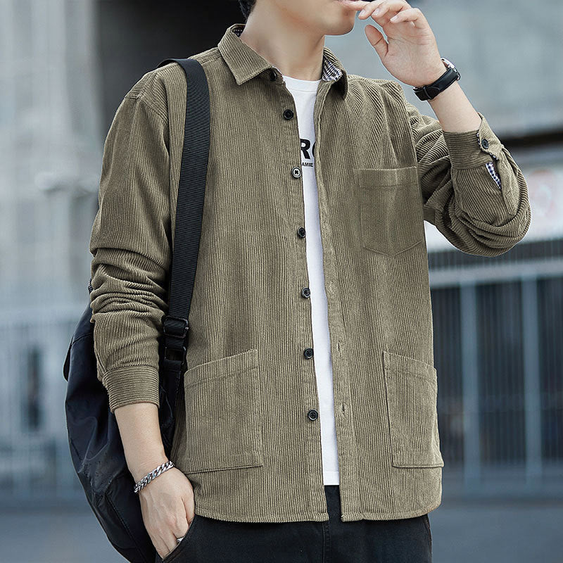 WARHORSE Men's Shirts corduroy shirt men custom shirt corduroy shirt fabric