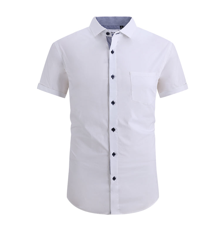 OEM/ODM camisas hombre 100% Cotton Slim Fit Fashion Button Men's Short Sleeve Shirt Business Formal Shirt Men's