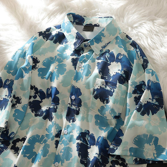 WARHORSE men's Shirts casual printed shirt custom shirt xxl tall hawaiian shirt