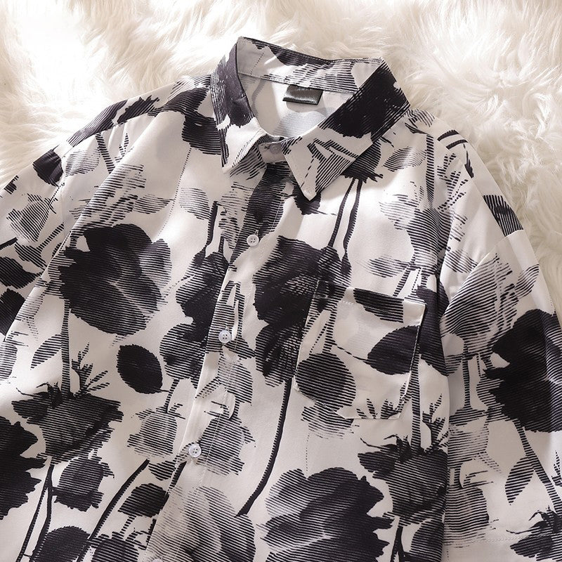 WARHORSE men's custom printed casual shirt, XXL