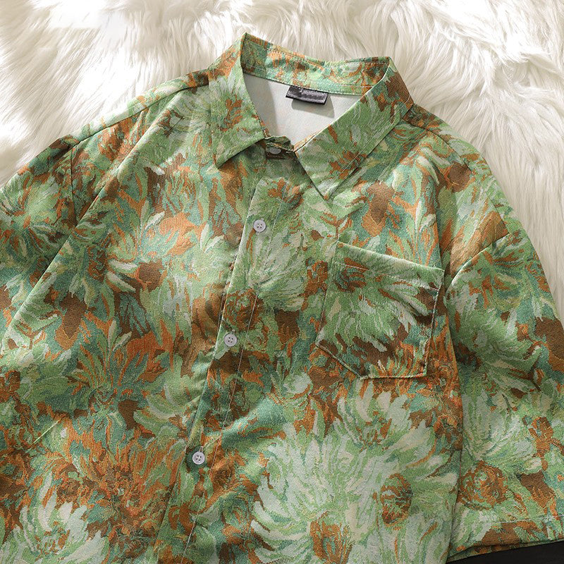 WARHORSE men's custom printed casual shirt, XXL