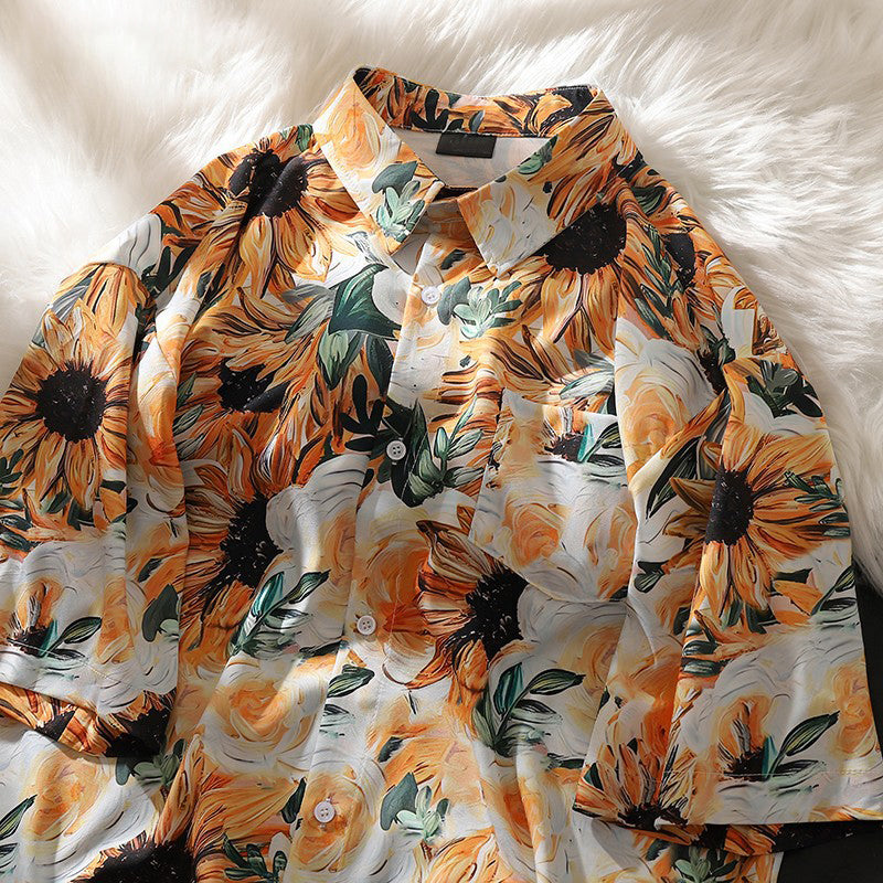WARHORSE men's custom printed casual shirt, XXL