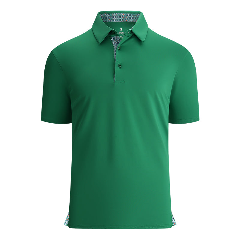 OEM/ODM camisas polo Summer short sleeve breathable men's mesh sleeve polo shirt golf clothing polyester sportswear