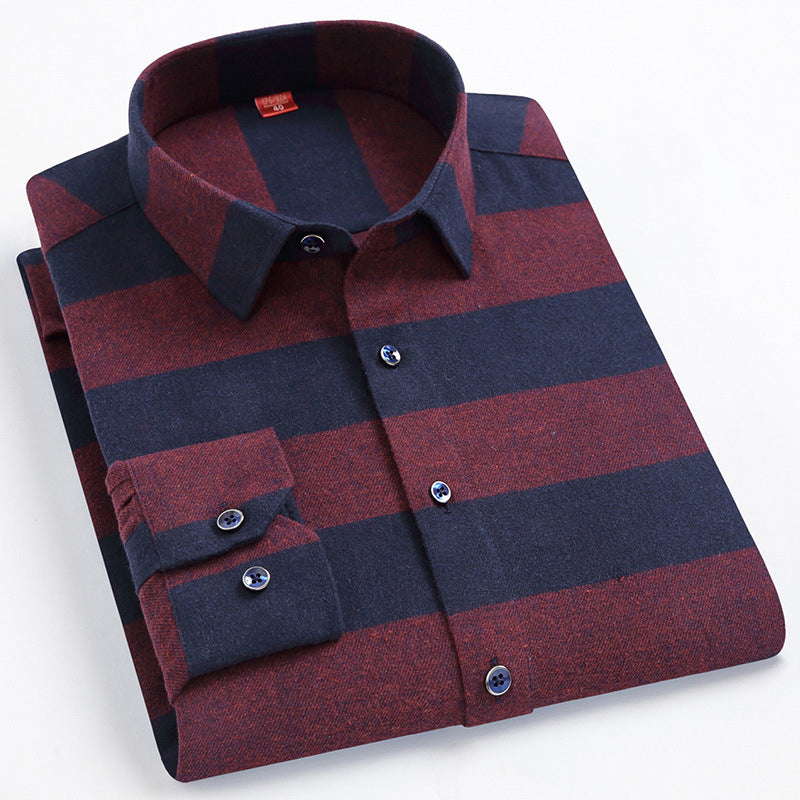 Men's Checkered Business Casual Shirts | Custom Logo Plaid Shirts | Brushed Cotton Team Uniforms