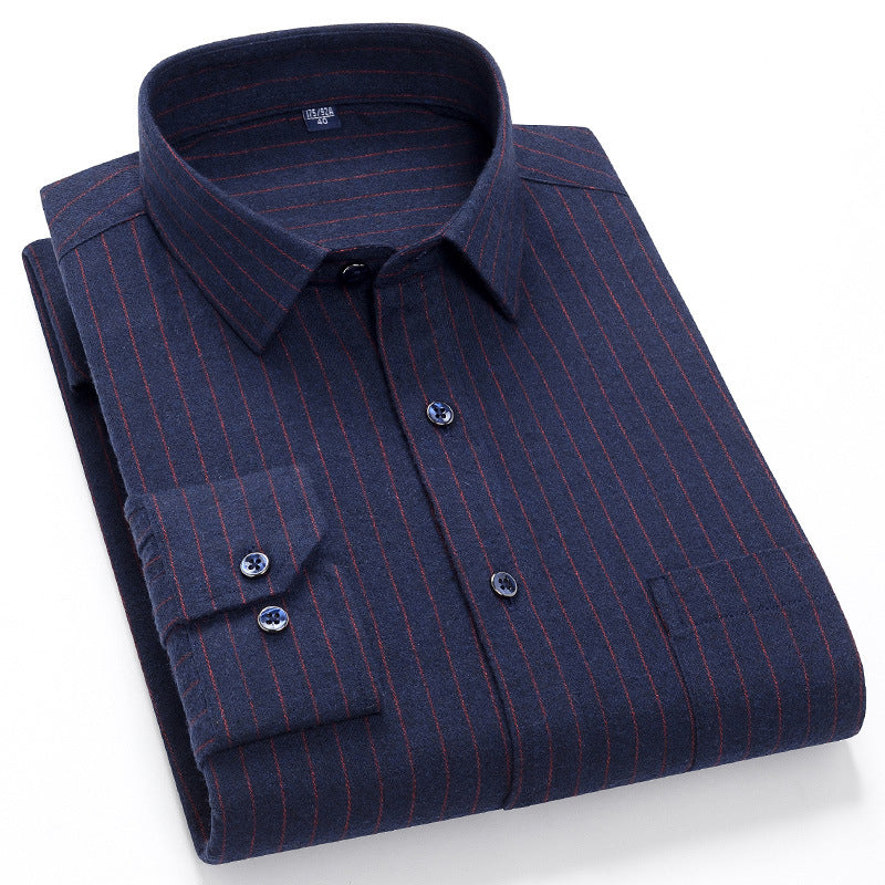 Men's Long Sleeve Check Shirt - Customizable Corporate Uniforms | Breathable Cotton & Subtle Plaid Design