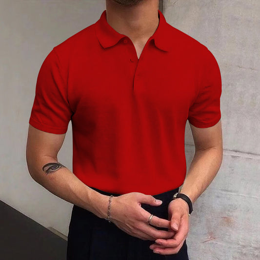 Red Slim-Fit Polo Shirts for Corporate Teams | Breathable Cotton, Embroidered Logo, MOQ 50