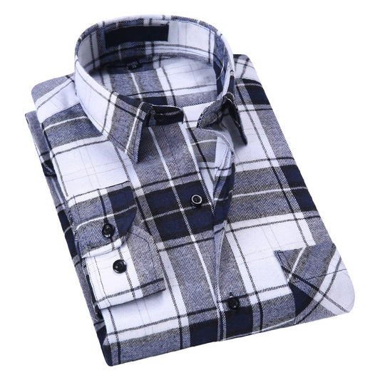 WARHORSE Men's Shirts casual plaid shirt custom shirt big and tall flannel shirts