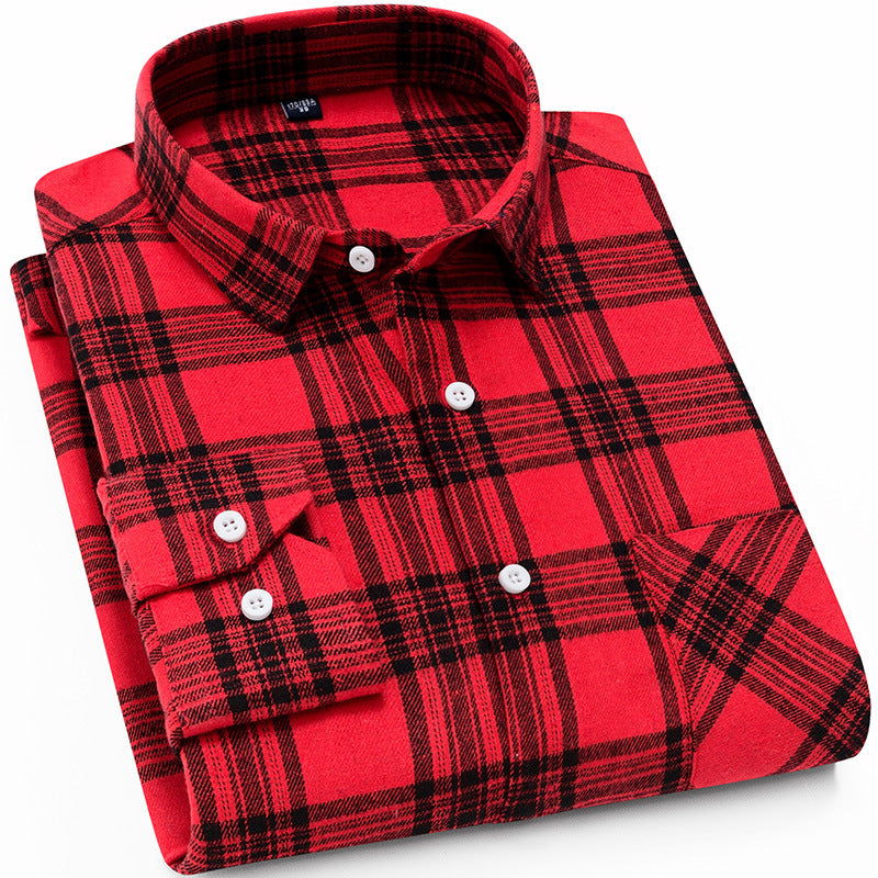 WARHORSE Men's Shirts casual plaid shirt custom shirt best men's flannel shirts