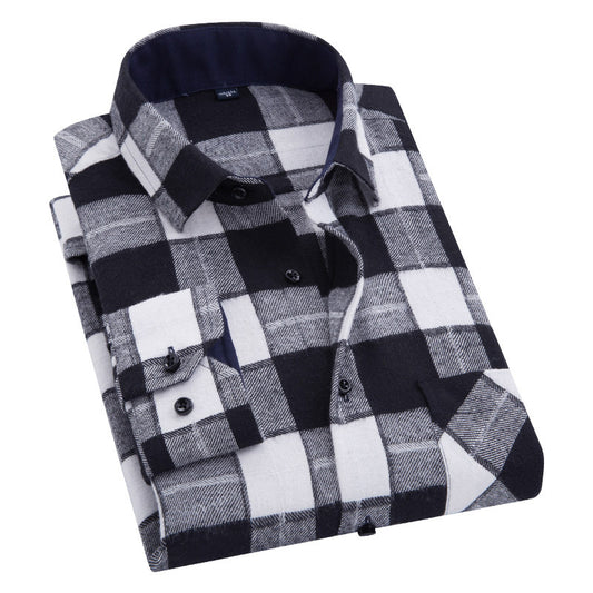 WARHORSE Men's Shirts casual plaid shirt custom shirt dress flannel shirts