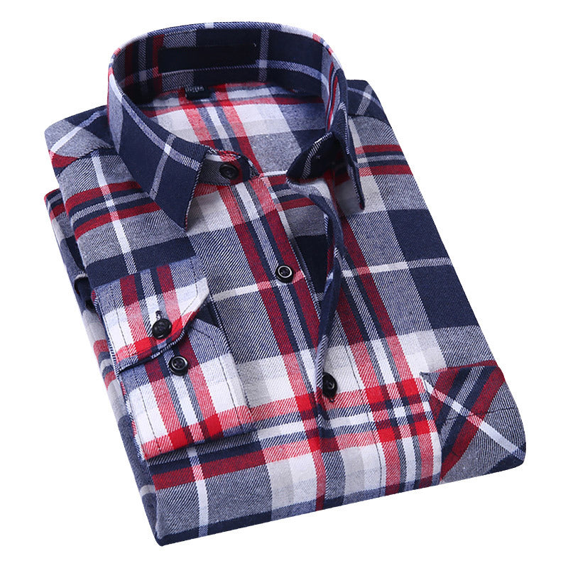 WARHORSE Men's Shirts casual plaid shirt custom shirt high quality flannel shirts