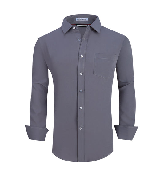 OEM/ODM camisas hombre European and American men's full polyester men's formal shirt customization