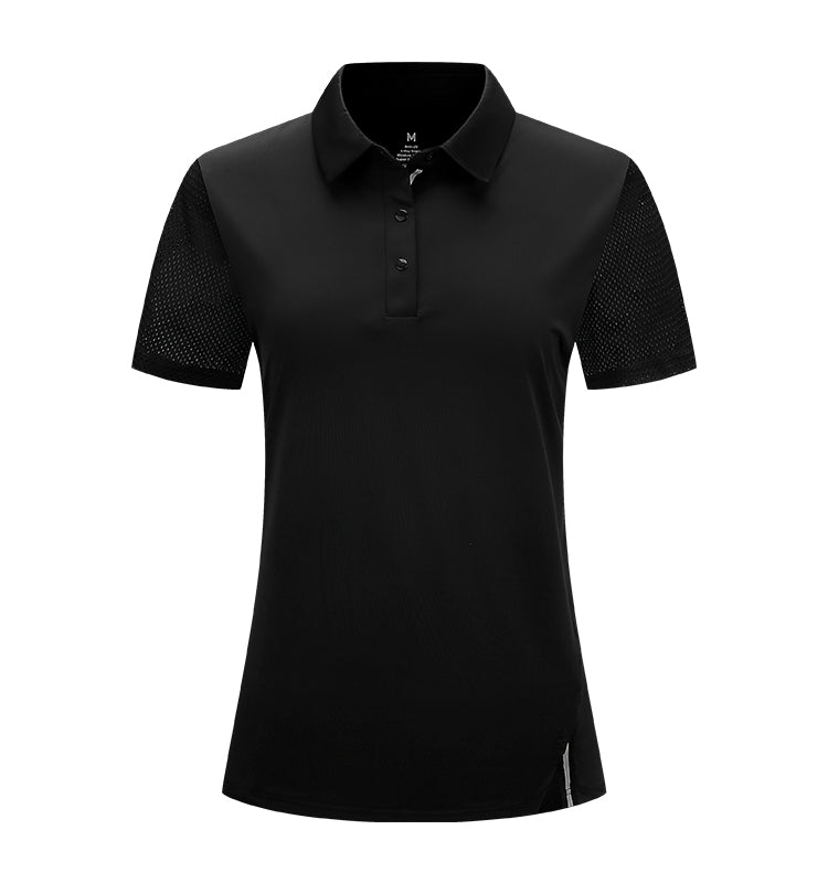 Warhorse Apparel Women's Golf Sports Polo Shirt Black European and American Women's Clothing Wholesale Customization