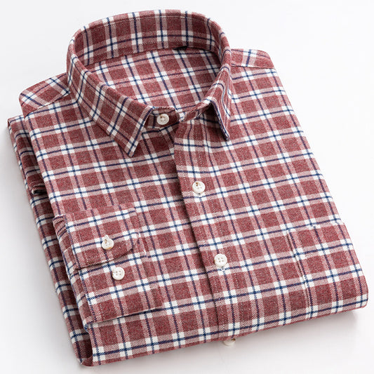 WARHORSE Men's Shirts casual plaid shirt custom shirt flannel shirts pattern