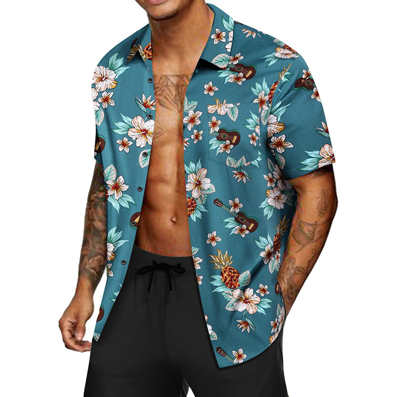 WARHORSE men's Shirts casual printed shirt custom shirt hawaiian shirt men