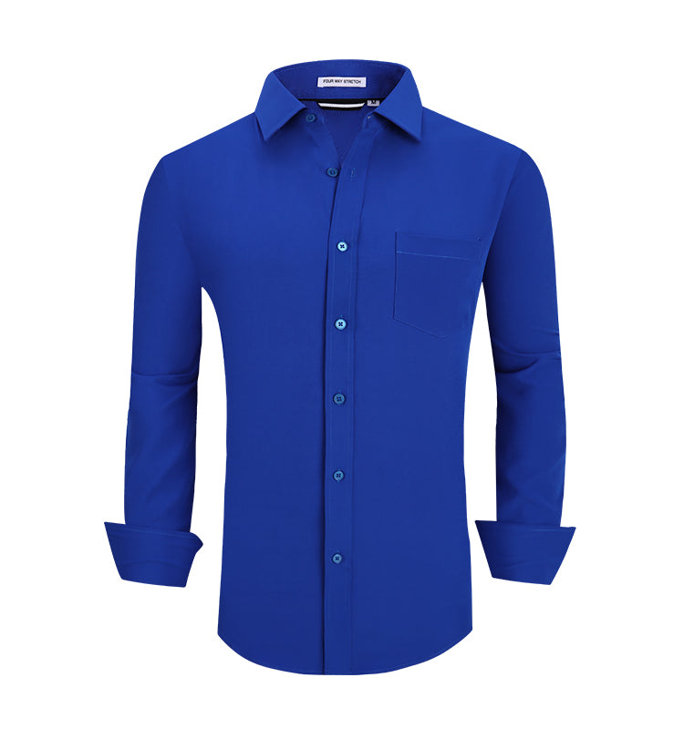 OEM/ODM camisas hombre European and American men's full polyester men's formal shirt customization