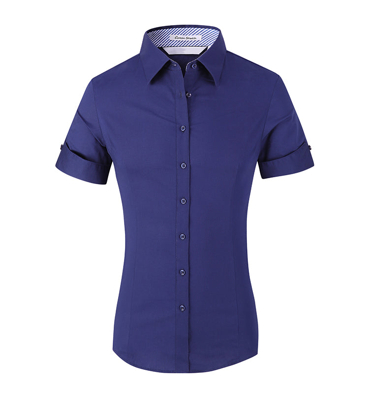 Women's Bamboo Short Sleeve Shirts | Custom Logo Corporate Uniforms 30+ Colors Eco-Friendly